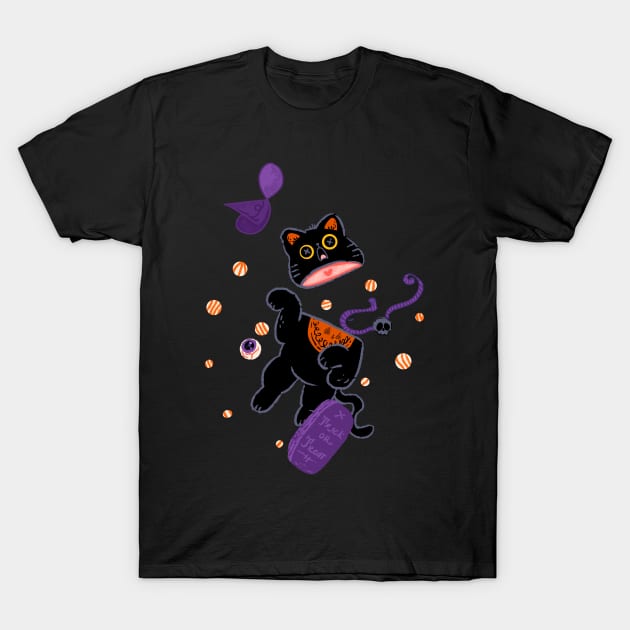 Halloween Neko T-Shirt by Fluffymafi